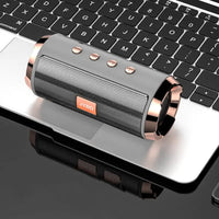 AquaSound 9D: Waterproof Bluetooth Stereo Speaker - Grey