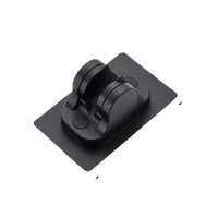 Black adhesive shower head holder from Our Sweet Black Ventouse Noire Support Mural Selection, trendy and support mural réglable