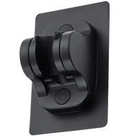 Black adhesive shower head holder from Our Sweet Black Ventouse Noire Support Mural Selection