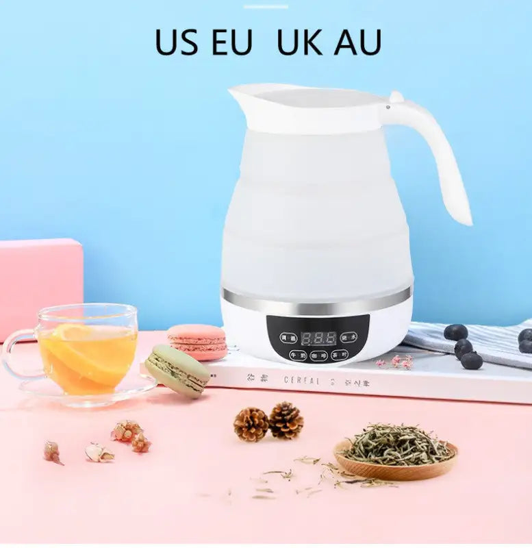 Our Sweet Little Collapsible Electric Kettle Your Adorable Collapsible Water Bottle Cute Collapsible Electric Pot Body White Electric Kettle Darling Design