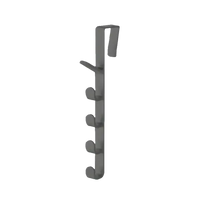 Over-the-door metal hook rack.