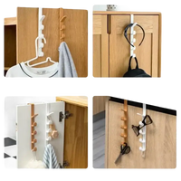 Over-the-door multi-hook hanger.