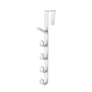 White over-the-door hook rack.