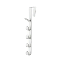 White over-the-door hook rack.