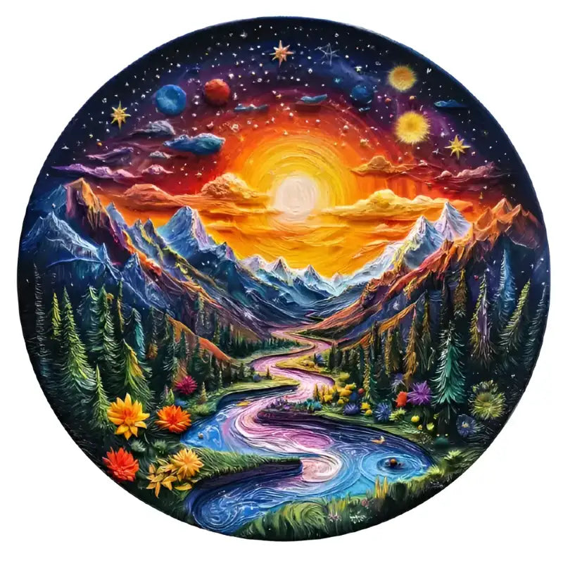 Nature’s Whimsy: Wooden Jigsaw Adventure - Style29 / A3