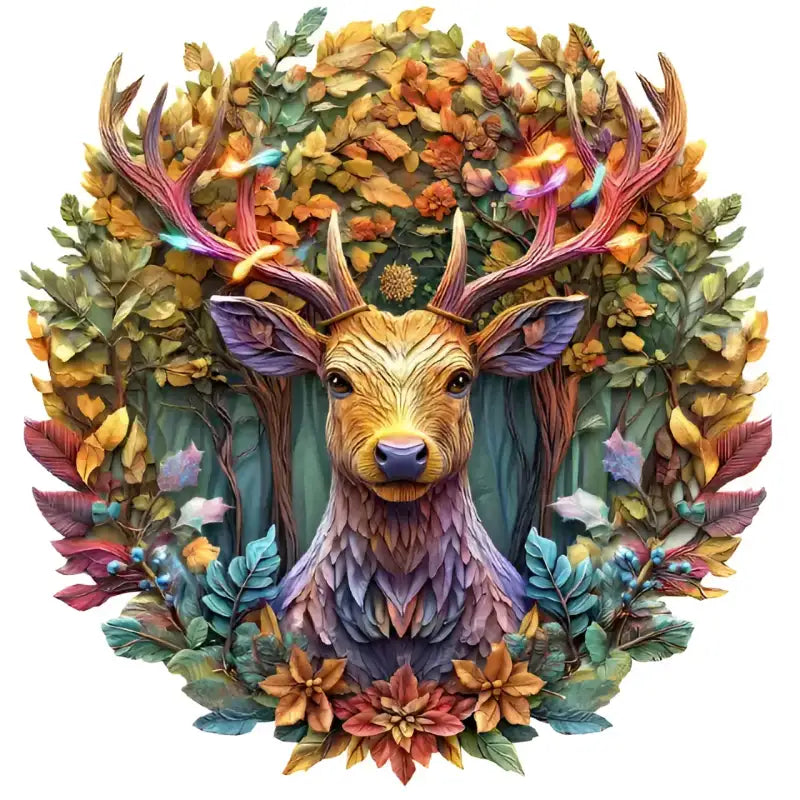 Nature’s Whimsy: Wooden Jigsaw Adventure - Style8 / A3