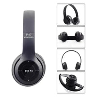 P47 Wireless Bluetooth Headphone With Microphone Foldable Headsets Bass HiFi Sound Music Stereo Earphones