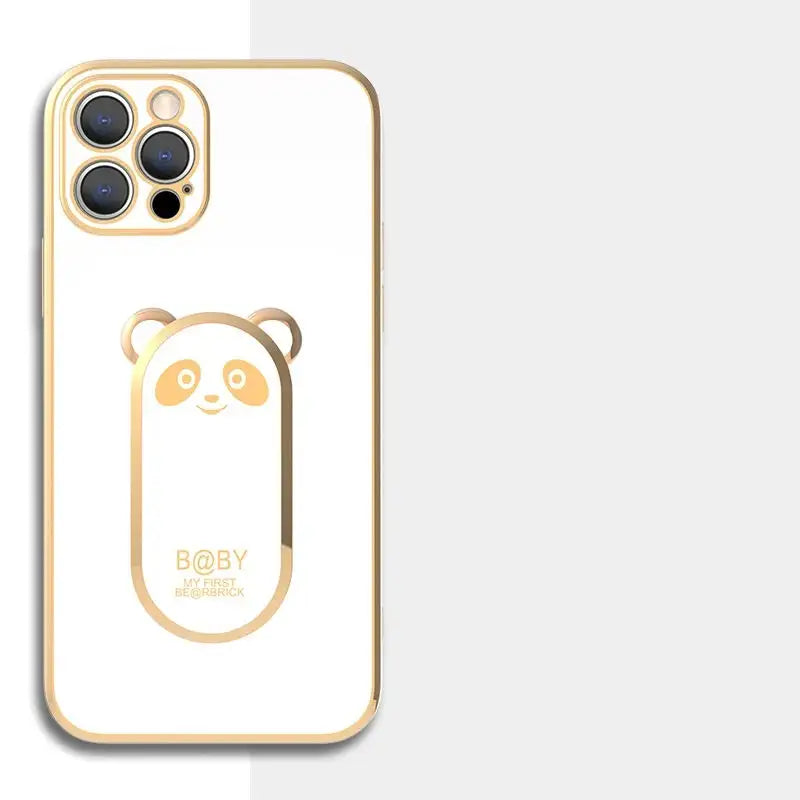 Panda-monium Trendy Phone Case Educational Gold Bling