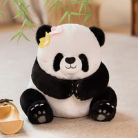 Plush Toy National Treasure Panda Doll Pillow - Flower / 30cm