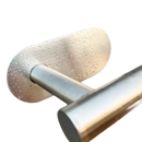 Stainless steel towel bar.