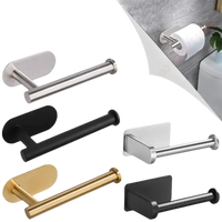 Toilet paper holders in various finishes.