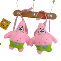 Two pink Patrick Star plush purses.