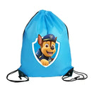 Blue drawstring bag with Chase from Paw Patrol.