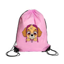 Pink drawstring bag with Skye from Paw Patrol.