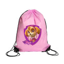 Pink drawstring bag with Skye from Paw Patrol.