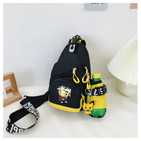 Black sling bag with Pikachu accents.