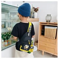 Black and yellow sling bag.