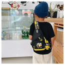 Child’s black and yellow Pikachu sling bag.