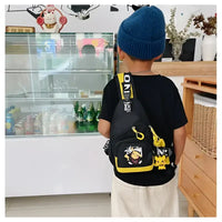 Child’s black and yellow Pikachu sling bag.