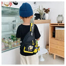 Child’s black and yellow sling bag.