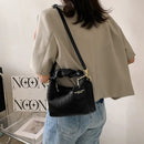 Cloud Pleat Crossbody Bag - Black