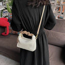Cloud Pleat Crossbody Bag - White