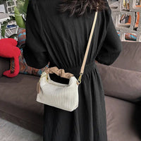 Cloud Pleat Crossbody Bag - White