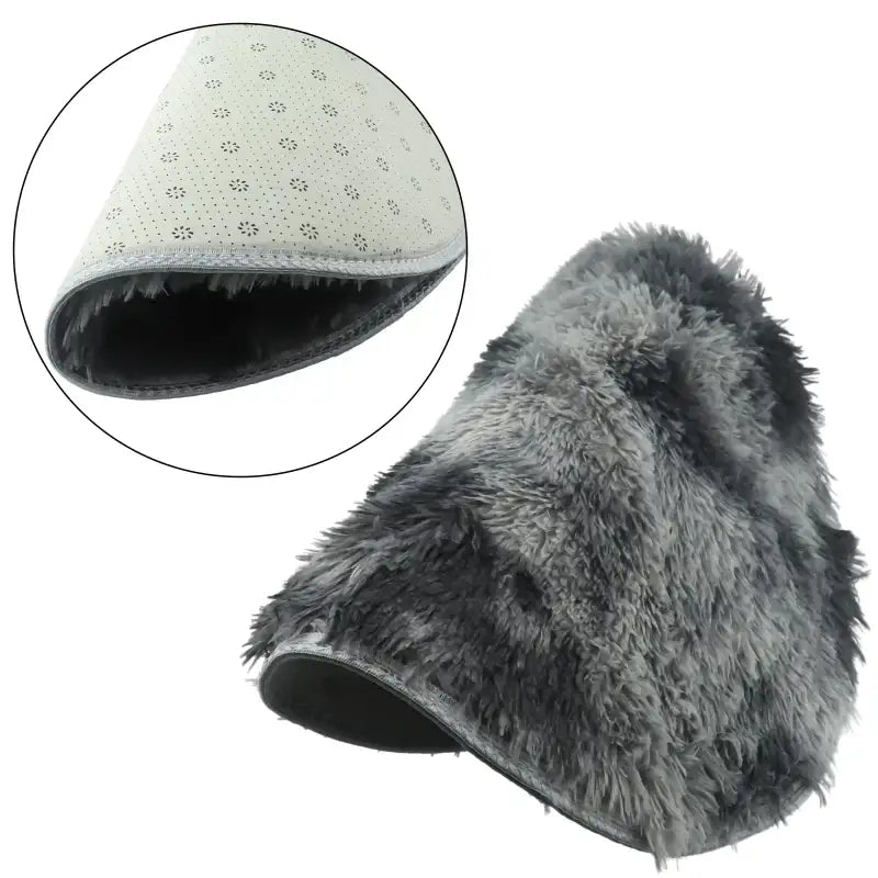 VIKAMA Simple Round Shaggy Rug - Thickened Soft and Decorative for Bedroom Living Room Bedside Dresser and Chair