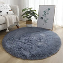 VIKAMA Simple Round Shaggy Rug - Thickened Soft and Decorative for Bedroom Living Room Bedside Dresser and Chair
