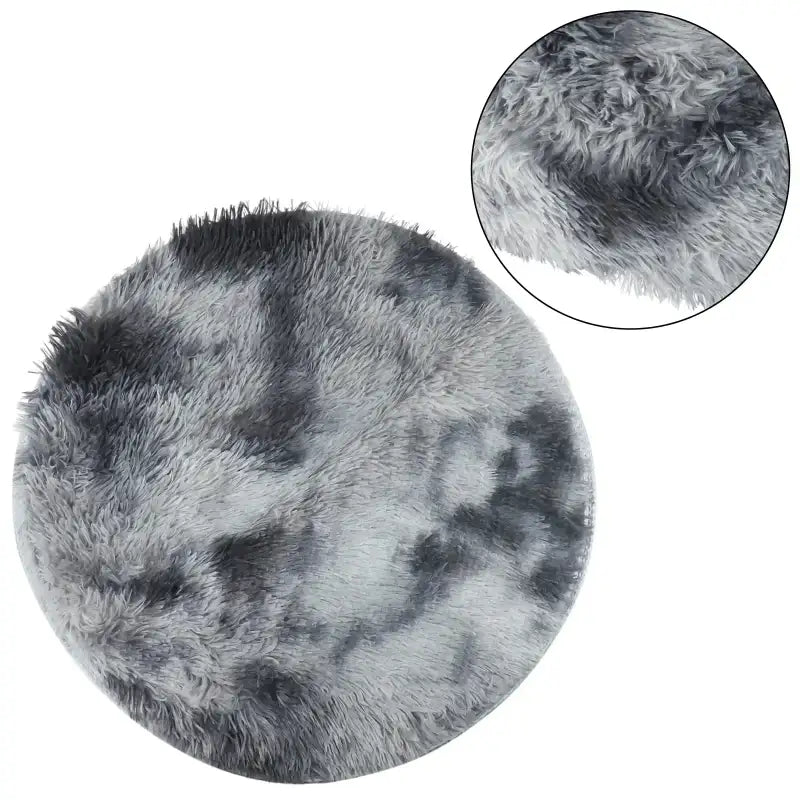 VIKAMA Simple Round Shaggy Rug - Thickened Soft and Decorative for Bedroom Living Room Bedside Dresser and Chair