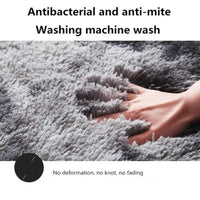 VIKAMA Simple Round Shaggy Rug - Thickened Soft and Decorative for Bedroom Living Room Bedside Dresser and Chair