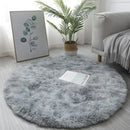 VIKAMA Simple Round Shaggy Rug - Thickened Soft and Decorative for Bedroom Living Room Bedside Dresser and Chair