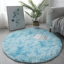 VIKAMA Simple Round Shaggy Rug - Thickened Soft and Decorative for Bedroom Living Room Bedside Dresser and Chair