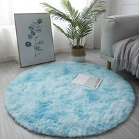 VIKAMA Simple Round Shaggy Rug - Thickened Soft and Decorative for Bedroom Living Room Bedside Dresser and Chair
