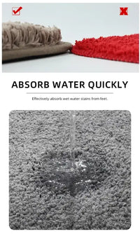 Soft Comfortable Thick Plush Floor Mat,Bathroom Floor Rug,Bedroom Carpet,Living Room Mat,Non-slip Rug,Water Absorption