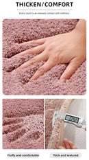 Soft Comfortable Thick Plush Floor Mat,Bathroom Floor Rug,Bedroom Carpet,Living Room Mat,Non-slip Rug,Water Absorption