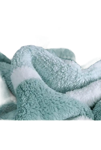 Soft, plush, patterned fabric.