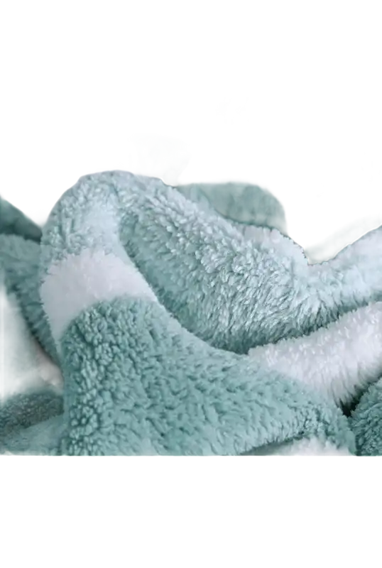 Soft, plush, patterned fabric.