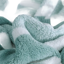 Soft, striped plush blanket.