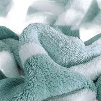 Soft, striped plush blanket.