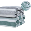 Striped, soft, absorbent towels.