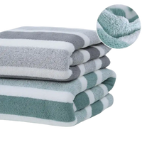 Striped, soft, absorbent towels.