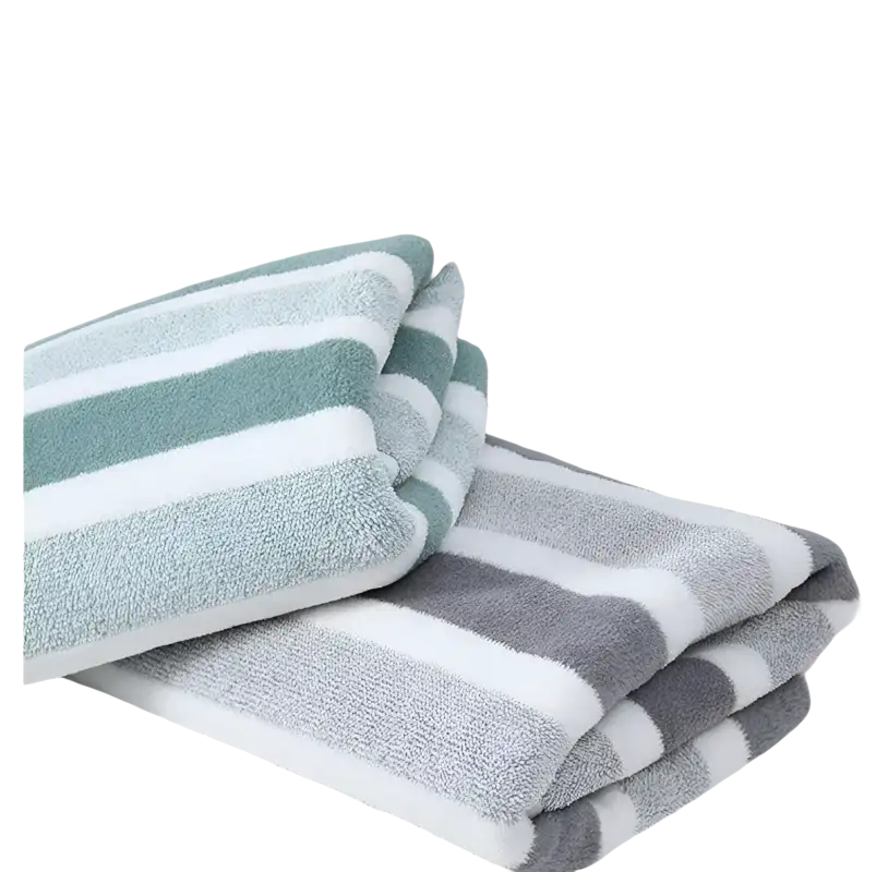 Striped, soft towels.