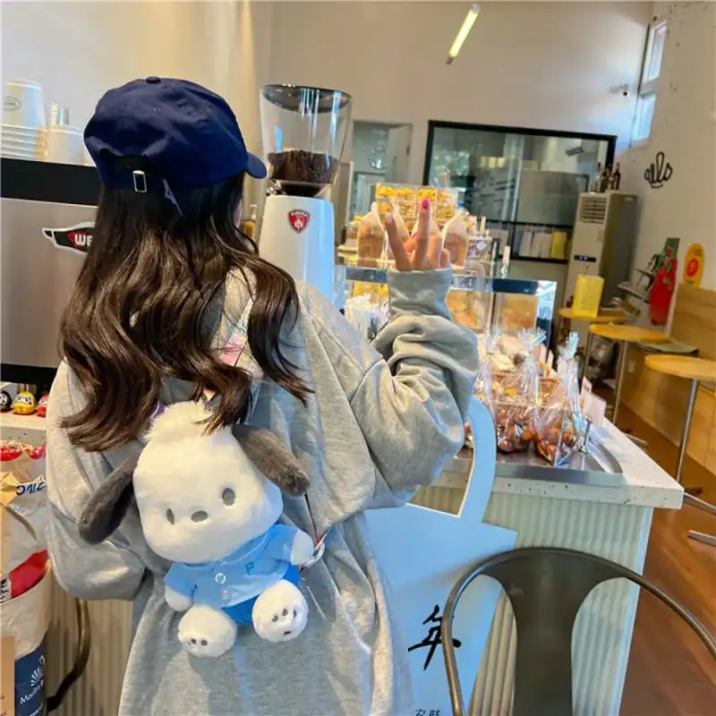 Plush Pochacco backpack.