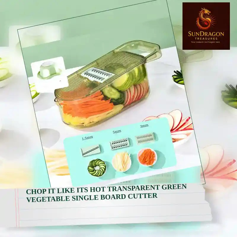 Chop It Like Its Hot transparent green vegetable single board cutter by@Outfy