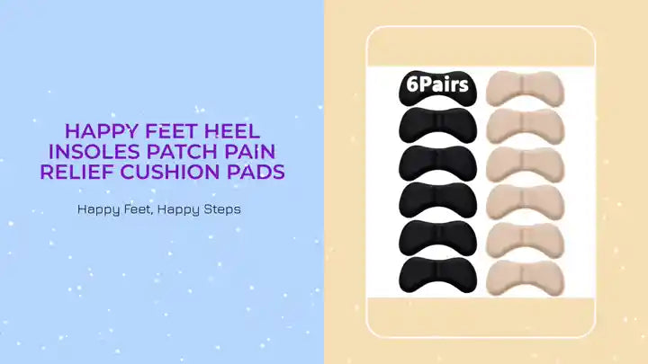 Happy Feet Heel Insoles Patch Pain Relief Cushion Pads