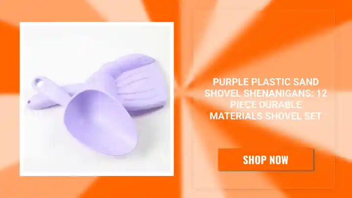 Purple Plastic Sand Shovel Shenanigans: 12 Piece Durable Materials Shovel Set