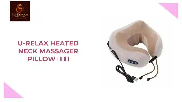 U-Relax Heated Neck Massager Pillow 💆‍♂️🔥