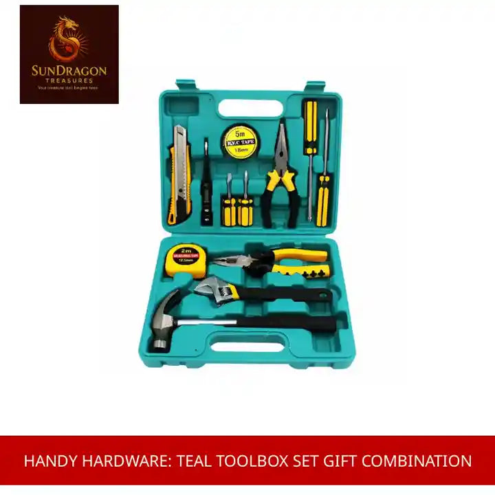 Handy Hardware: Teal Toolbox Set Gift Combination