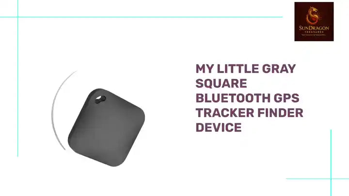 My Little Gray Square Bluetooth GPS Tracker Finder Device